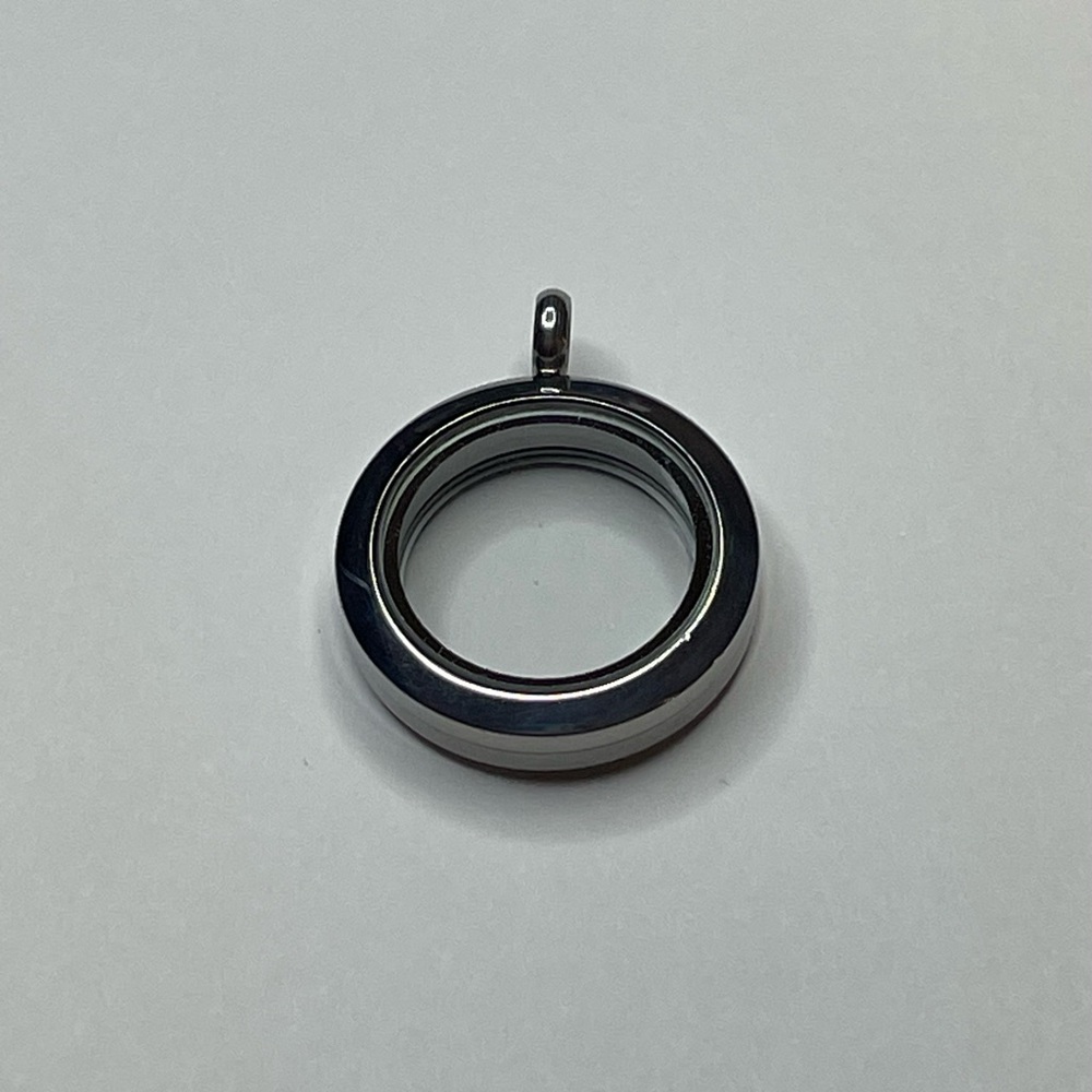 Classic Round Silver-Tone Gem Locket - Picture 4 of 4